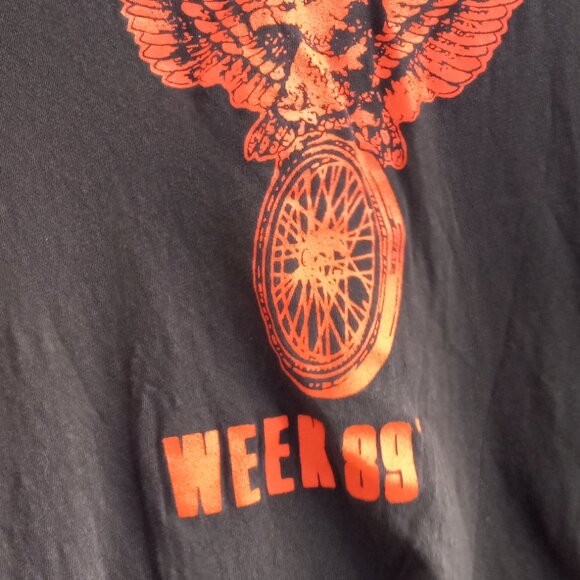 Imogene and Willie Graphic T-Short Black & Red Bike Week 89 USA (L) - Picture 7 of 13